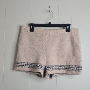 Cozy Beige Knit Women Shorts Wild Fable Large